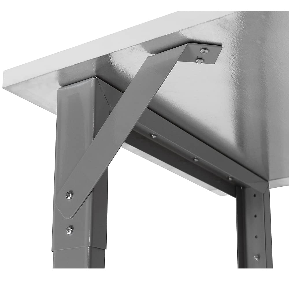 Adjustable White Workbench Table Frame with 3 Legs - 26