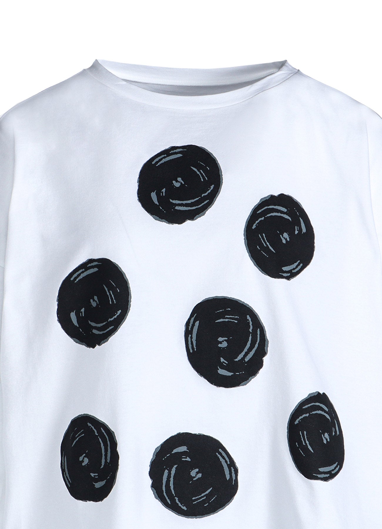 Soft Cotton Jersey Dot Print Dolman Sleeve Tunic Top for Women - Casual Loose Fit Blouse for Work, Weekend & Layering