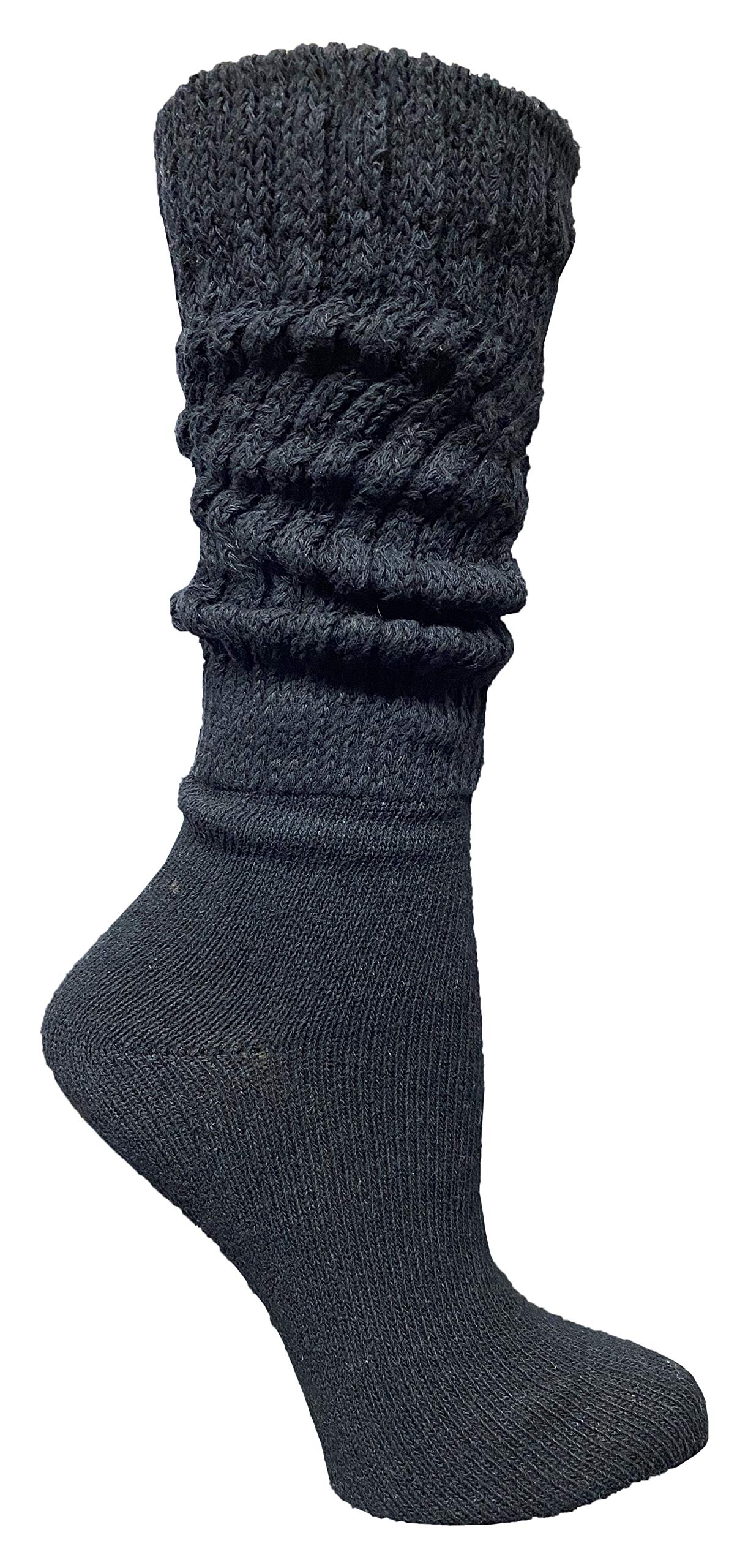 Yacht & Smith 60 Pack Women's Cotton Slouch Socks - Soft Knee High Boot Socks for Women | Perfect for Winter, Boots & Casual Outfits