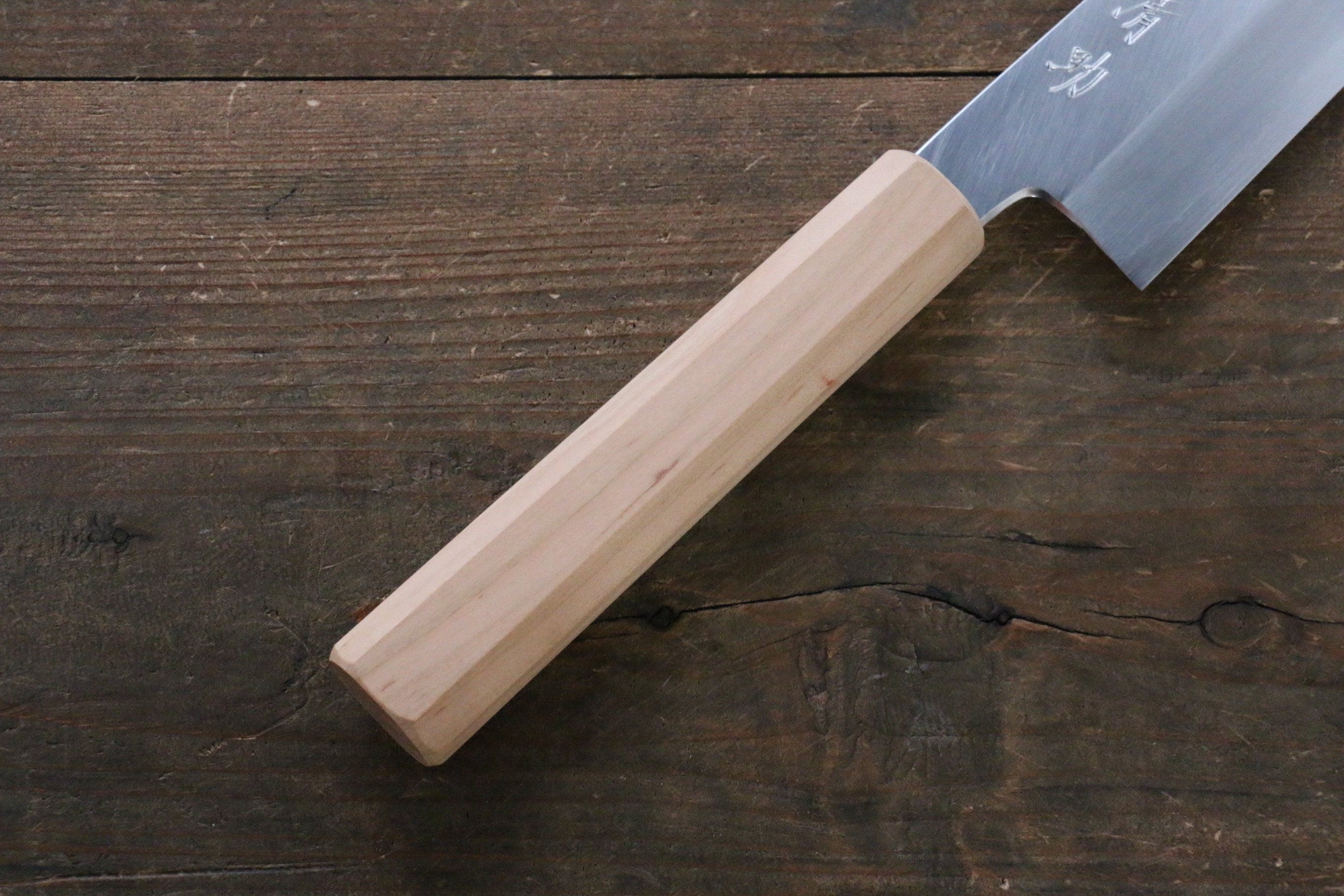 Premium Seisuke Silver Steel No.3 Santoku Knife 165mm with Cherry Wood Handle - Perfect for Slicing, Dicing & Chopping Vegetables, Meat & Fish in Professional & Home Kitchens