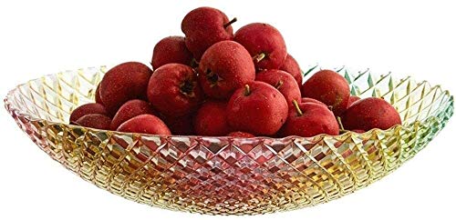 European Style Glass Fruit Bowl - Elegant Candy & Dessert Tray for Kitchen, Dining Table, Living Room Decor | Perfect for Snacks, Dry Fruits, and Party Serving