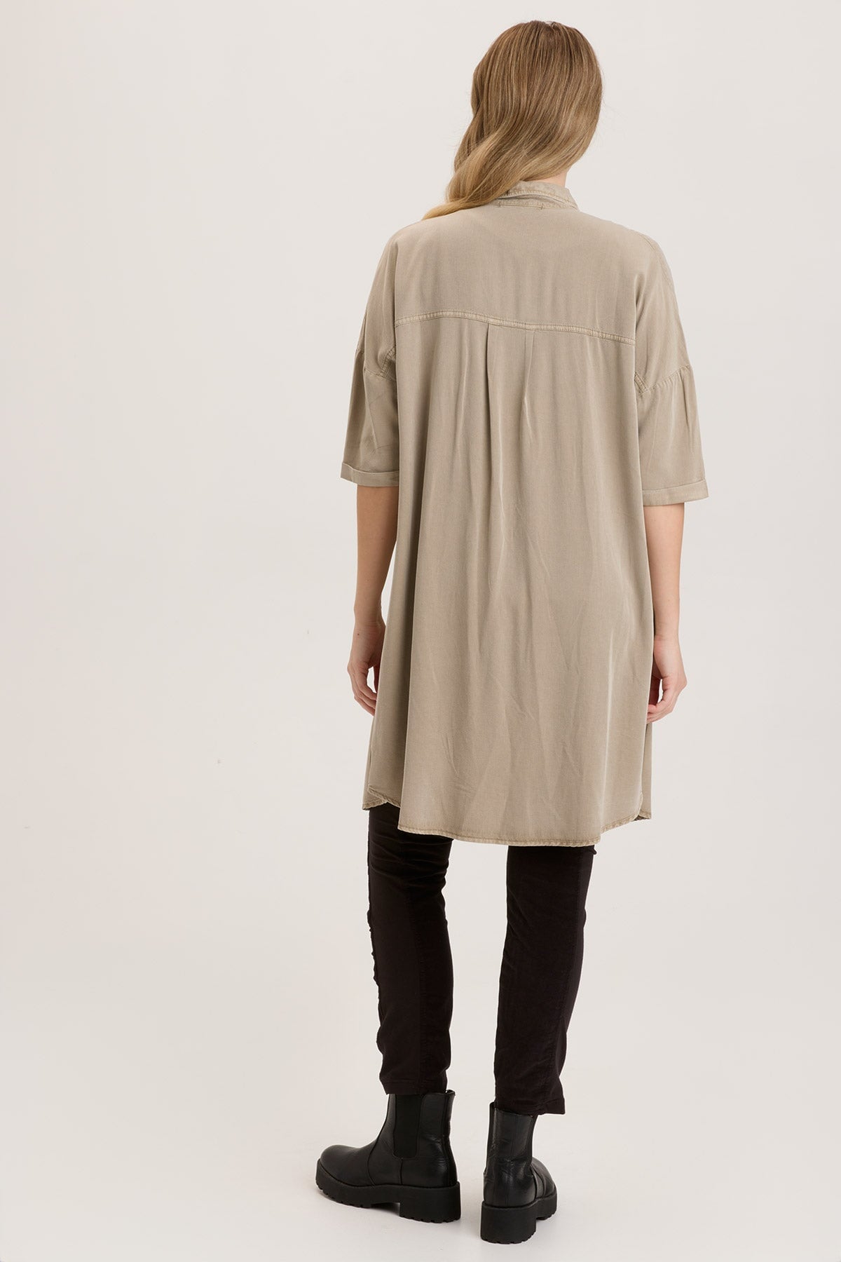 Stylish Bradford Shirt Dress for Women - Casual & Elegant Flowy Tunic Top with Pockets | Perfect for Office, Date Night & Spring Outfits