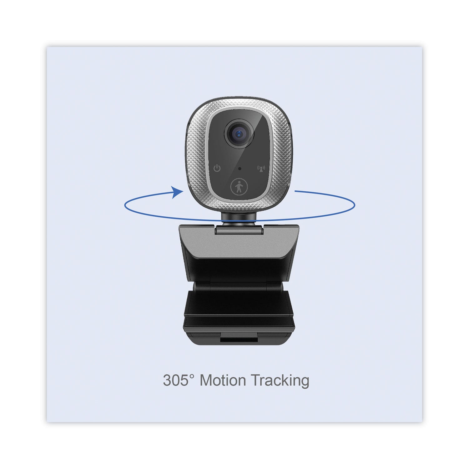 Adesso CyberTrack M1 HD Webcam with AI Motion & Facial Tracking - 1080p Full HD USB Camera (2.1MP, Black/Silver) for Video Conferencing, Online Classes & Live Streaming