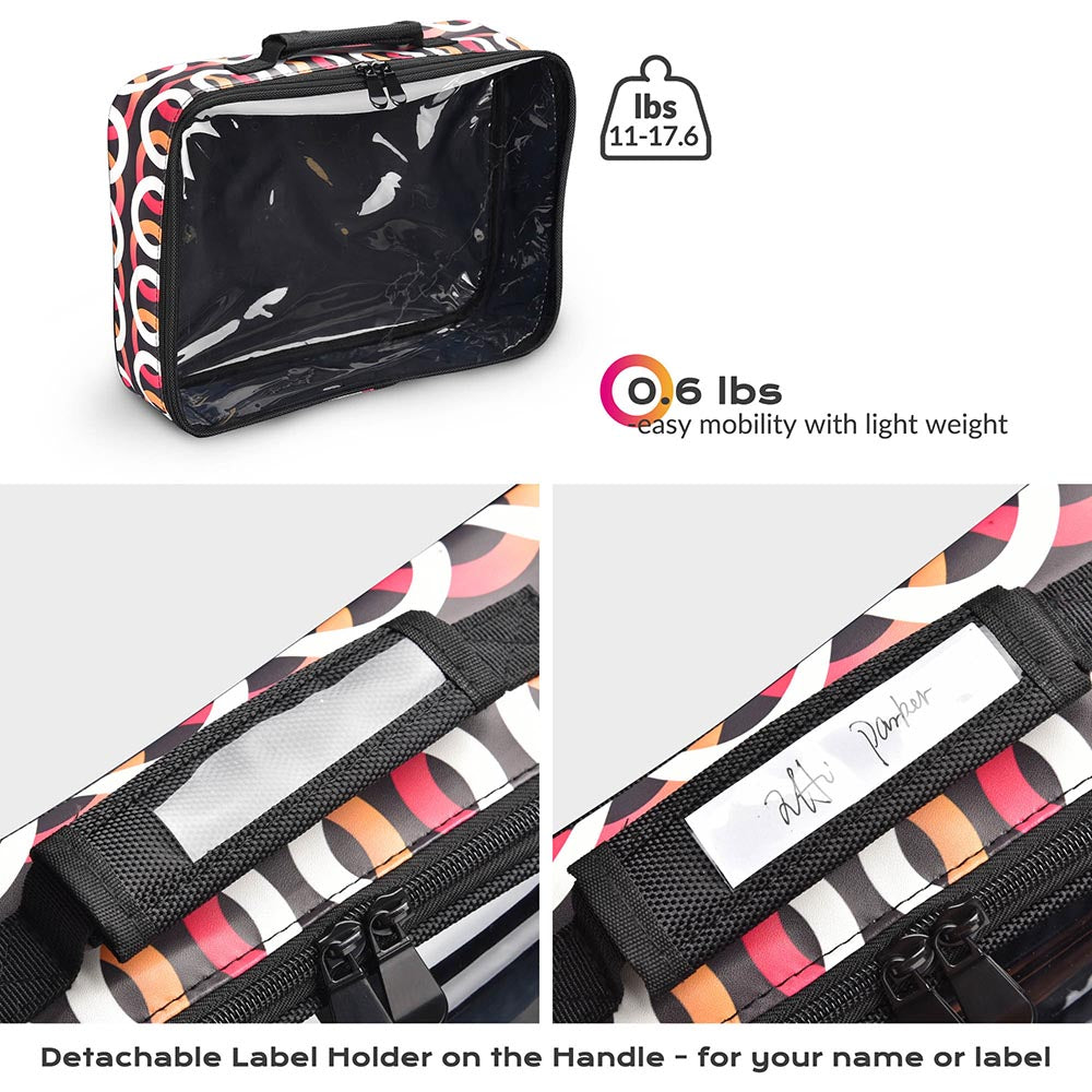 TheLAShop Clear Cosmetic Makeup Bag - Waterproof Travel Toiletry Organizer (14x10x3 inches) - Perfect for Airplane Carry-on, Gym Essentials & Beauty Storage