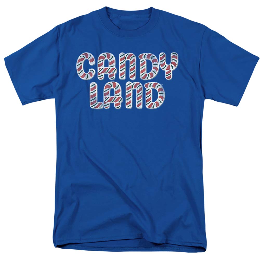 Popfunk Classic Candy Land Candy Cane Logo T-Shirt - Vintage Inspired Holiday Graphic Tee for Christmas Parties & Gifts