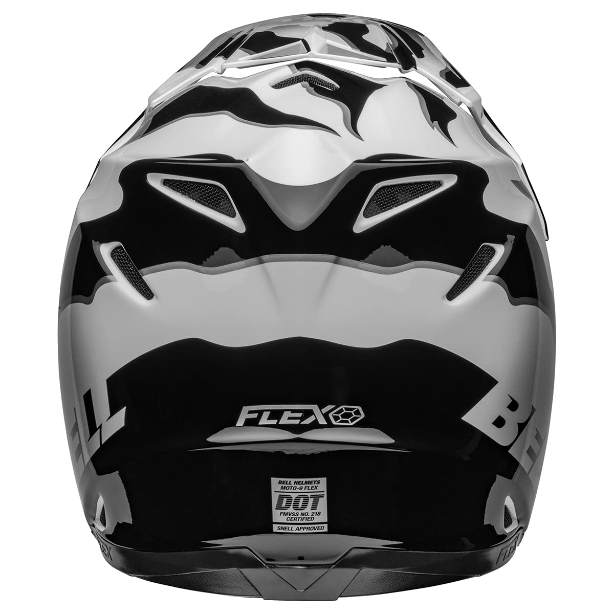 BELL Moto-9S Flex Motorcycle Helmet - Claw Gloss Black/White - Medium Size - DOT Certified for Street & Off-Road Riding - Perfect for Motocross, Adventure Touring & Daily Commuting