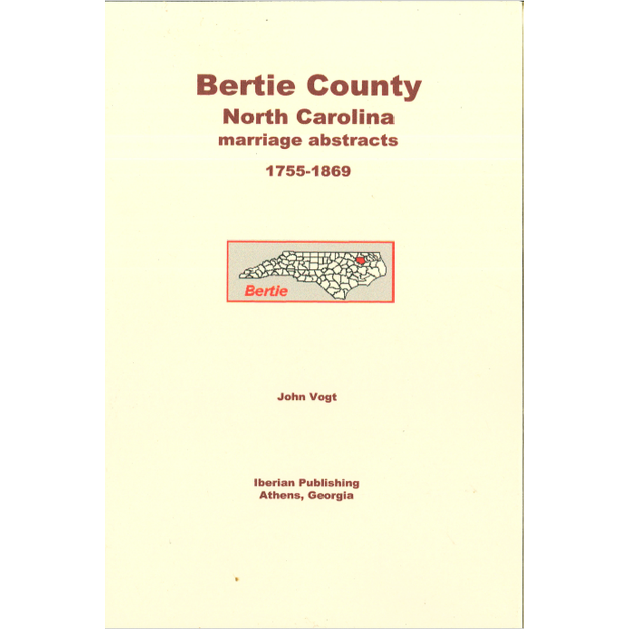 Bertie County North Carolina Marriage Records 1755-1869 - Genealogy Research & Family History Documents for Ancestry Searches