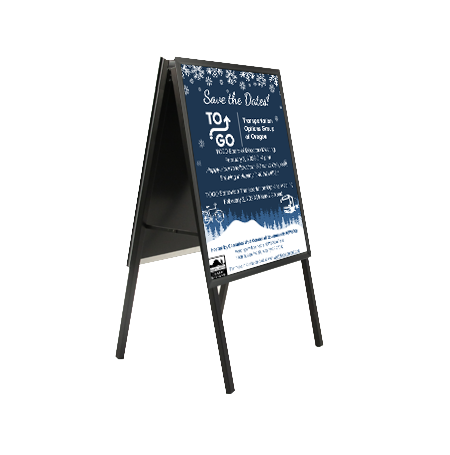 22x34 A-Frame Sign Holder with Security Screws - 1 1/4