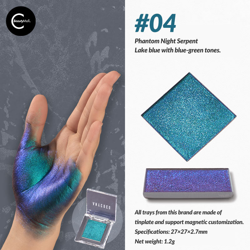 ANYCOCO Yujingzi Series - Photochromic Ultra Glitter Mono Eyeshadow | Color Changing Makeup for Day & Night | Perfect for Parties, Cosplay & Special Occasions