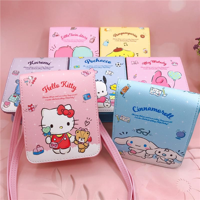 Adorable Kitty Crossbody Bag for Women & Girls - Adjustable Shoulder Strap, Hand Chain & Buckle Closure - Kawaii Cat Wallet Purse with Coin Pouch | Perfect for School, Shopping & Daily Use