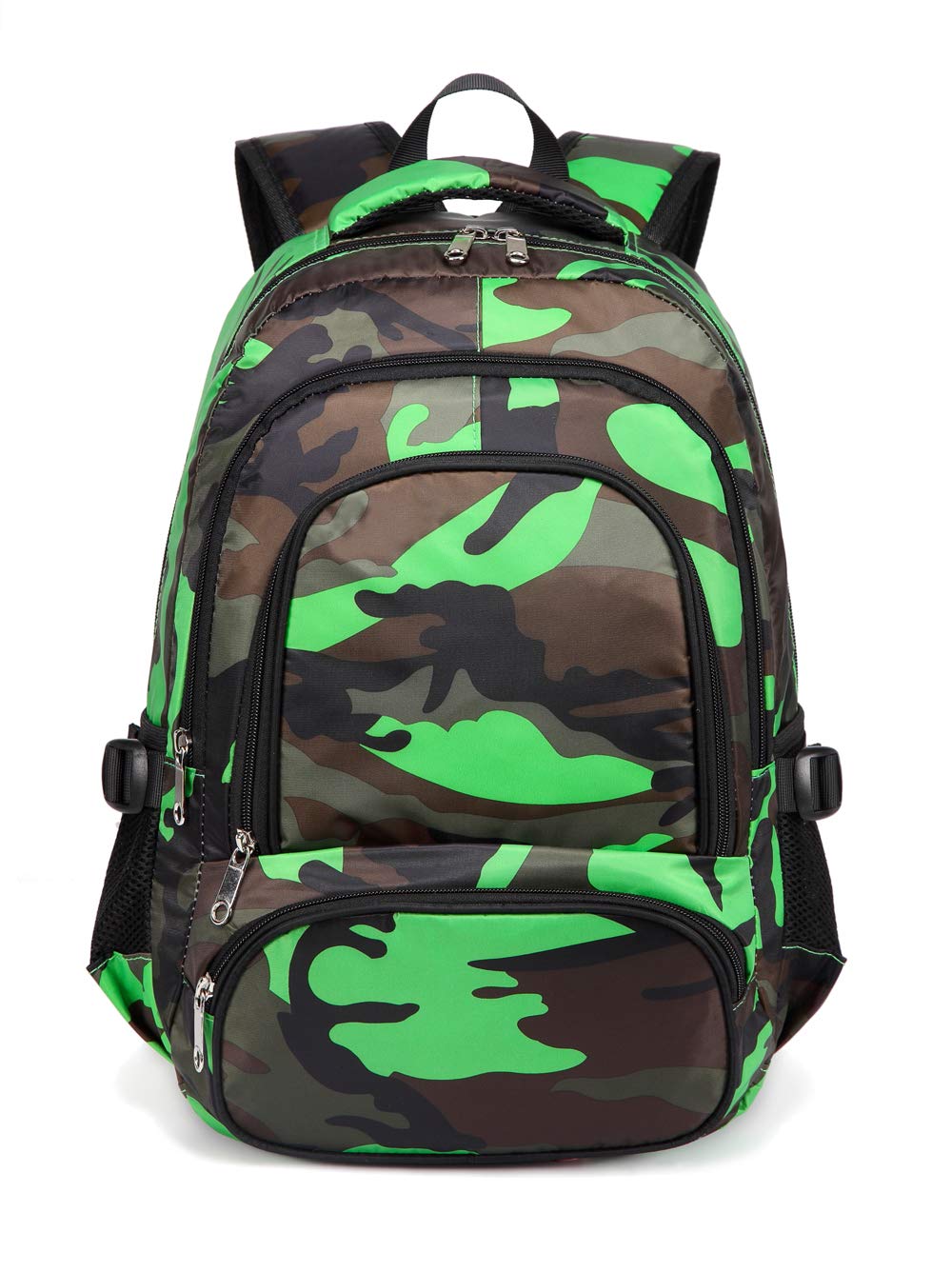BLUEFAIRY Camo Backpack for Kids - Waterproof Lightweight School Backpack for Elementary, Kindergarten & Travel - Durable Book Bag for Hiking, Camping & Outdoor Adventures (Camo Green)