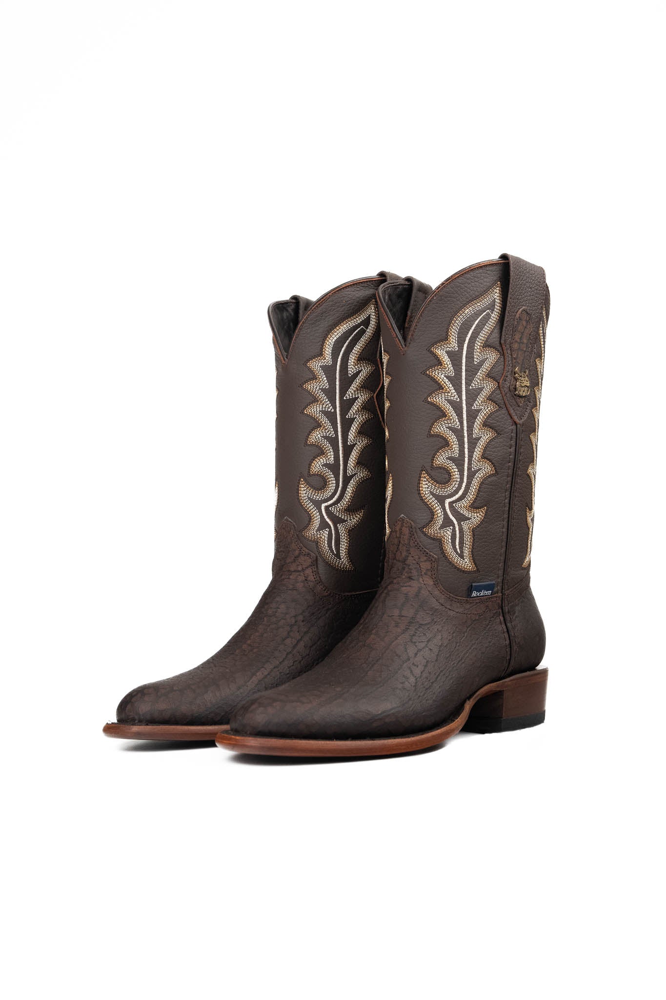 Midland Bull Neck Round Toe Cowboy Boots for Men - Western Style Leather Work Boots with Comfortable Fit - Perfect for Rodeo, Ranch Work & Country Fashion