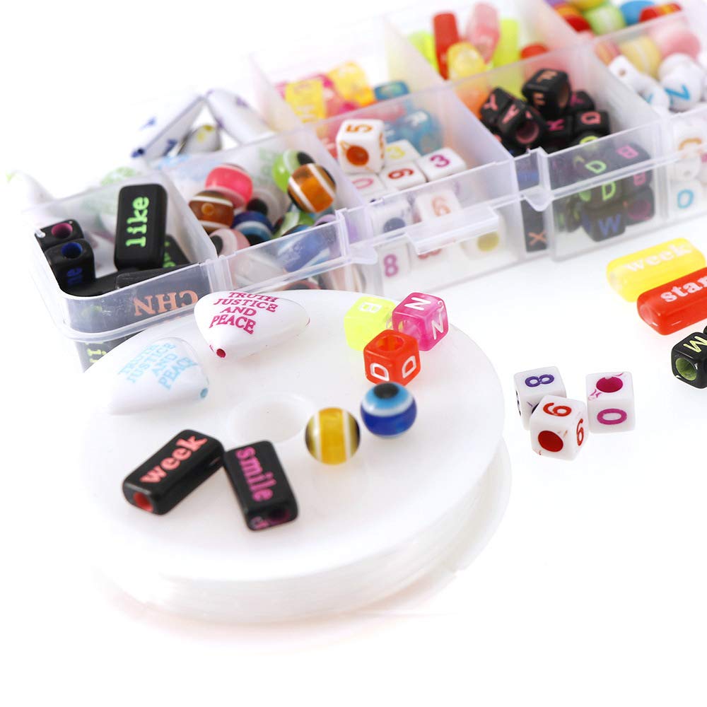 220Pcs Colorful Acrylic Alphabet Letter Beads - DIY Jewelry Making Supplies for Bracelets, Necklaces, Keychains - Perfect for Craft Projects, Personalized Gifts & Party Favors