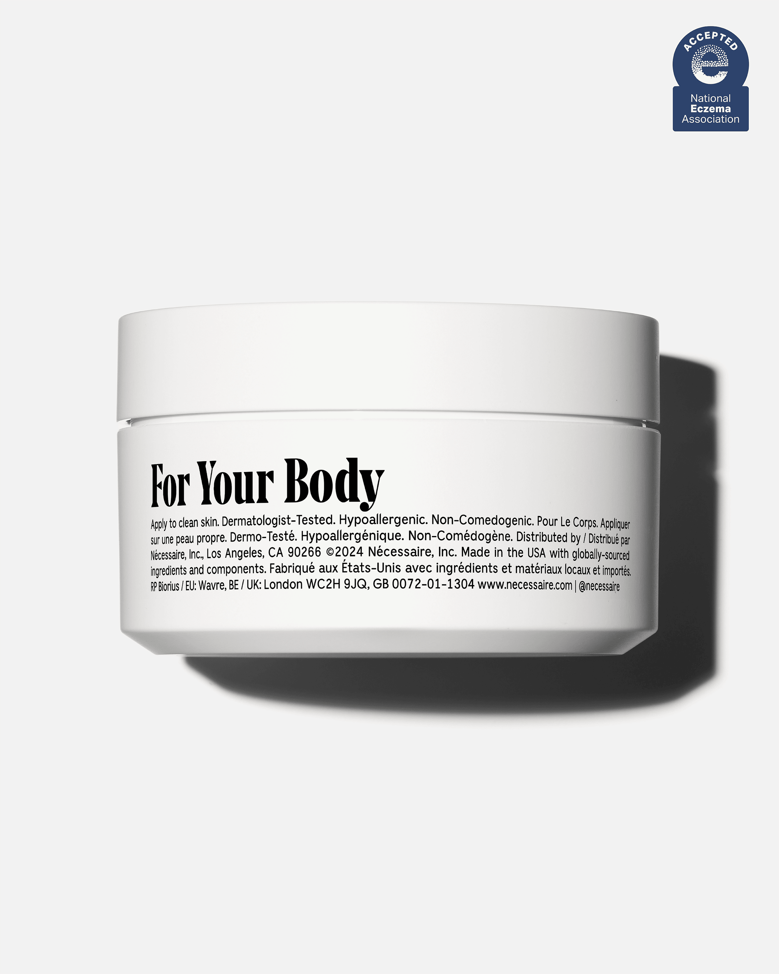 Fragrance-Free Body Cream for Dry & Sensitive Skin - Hydrating & Soothing Moisturizer for Daily Use, Post-Shower & Nighttime Skincare