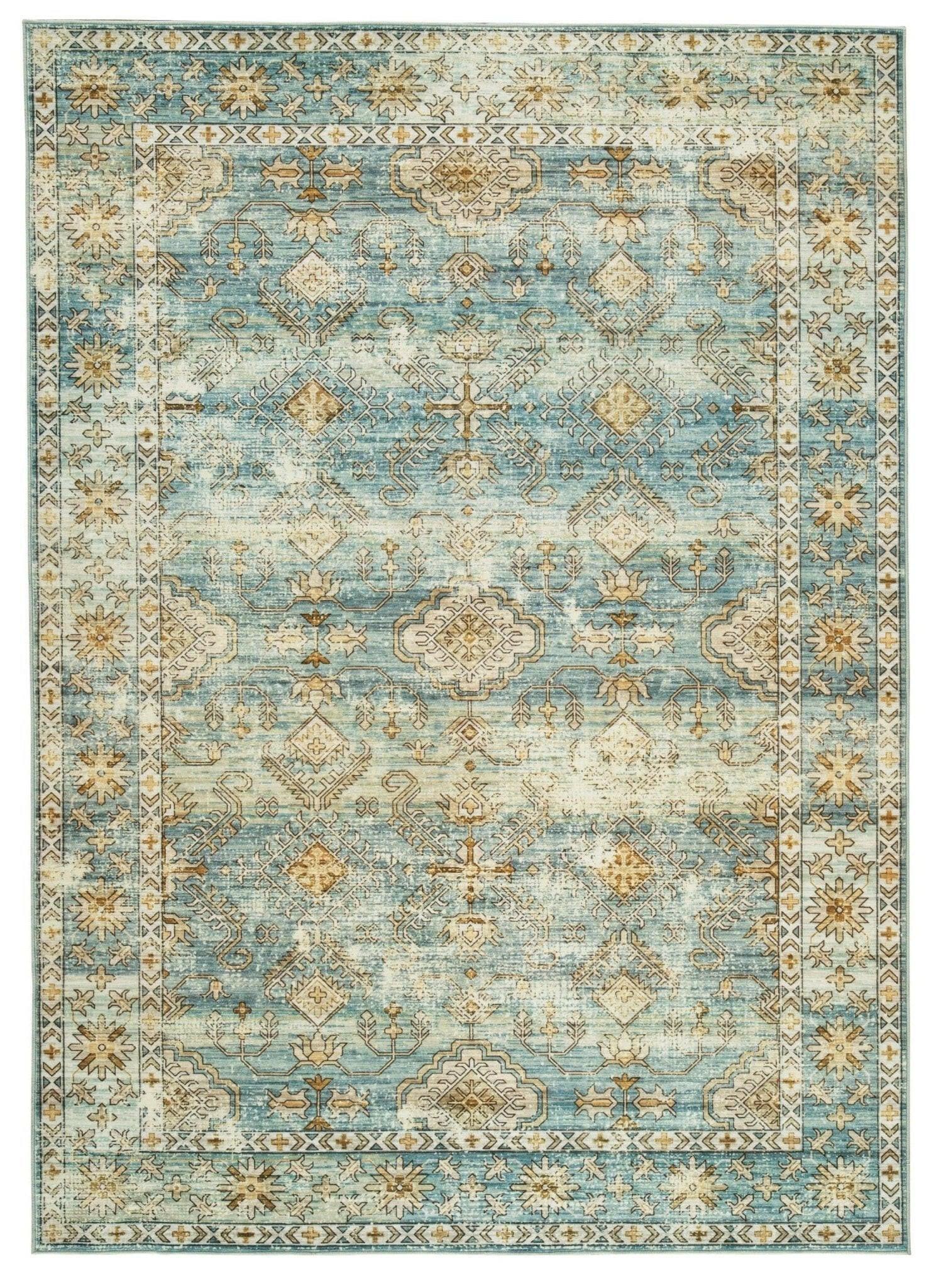 Harwins 5x7 Area Rug R405472 - Soft Modern Non-Slip Living Room Carpet for Home Decor, Bedroom, Office (Beige) - Perfect for Cozy Spaces & High-Traffic Areas