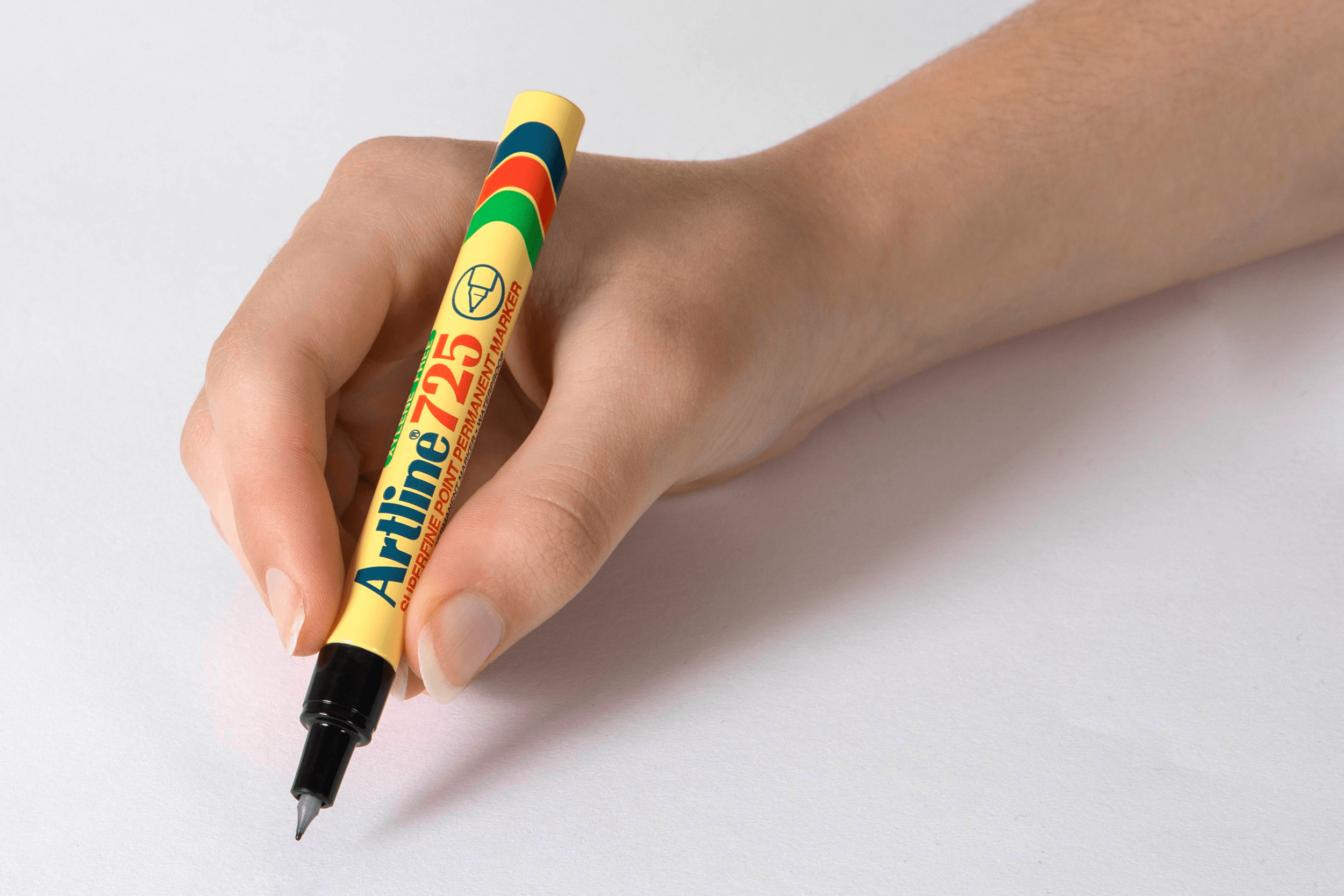 Artline 725 Permanent Marker - Ultra Fine 0.4mm Tip, Black Ink, 12-Pack - Ideal for Office, School, Art Projects & Labeling