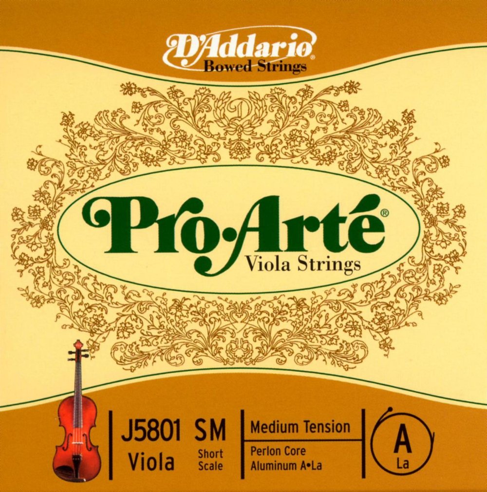 D'Addario Pro-Arte Viola A String - Short Scale, Medium Tension for Professional Musicians | Perfect for Classical Performances & Practice Sessions