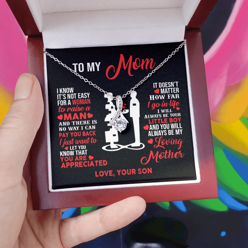 Stepmom Necklace Gift - Bonus Mom Jewelry Pendant with Message Card & Gift Box - Perfect for Mother's Day, Birthday, or Anniversary - Thoughtful Present from Stepdaughter or Stepson