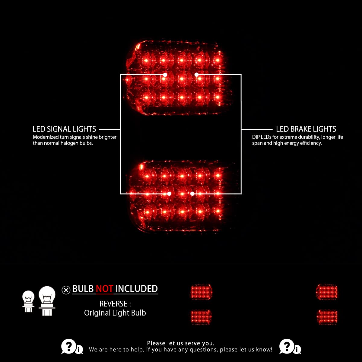AUTOZENSATION LED Tail Lights - Smoke Lens Pair for 2007-2013 GMC Sierra 1500 & 2007-2014 Sierra 2500HD/3500HD - Left & Right Assembly - Durable Replacement for Improved Visibility & Style - Perfect for Night Driving & Custom Truck Upgrades