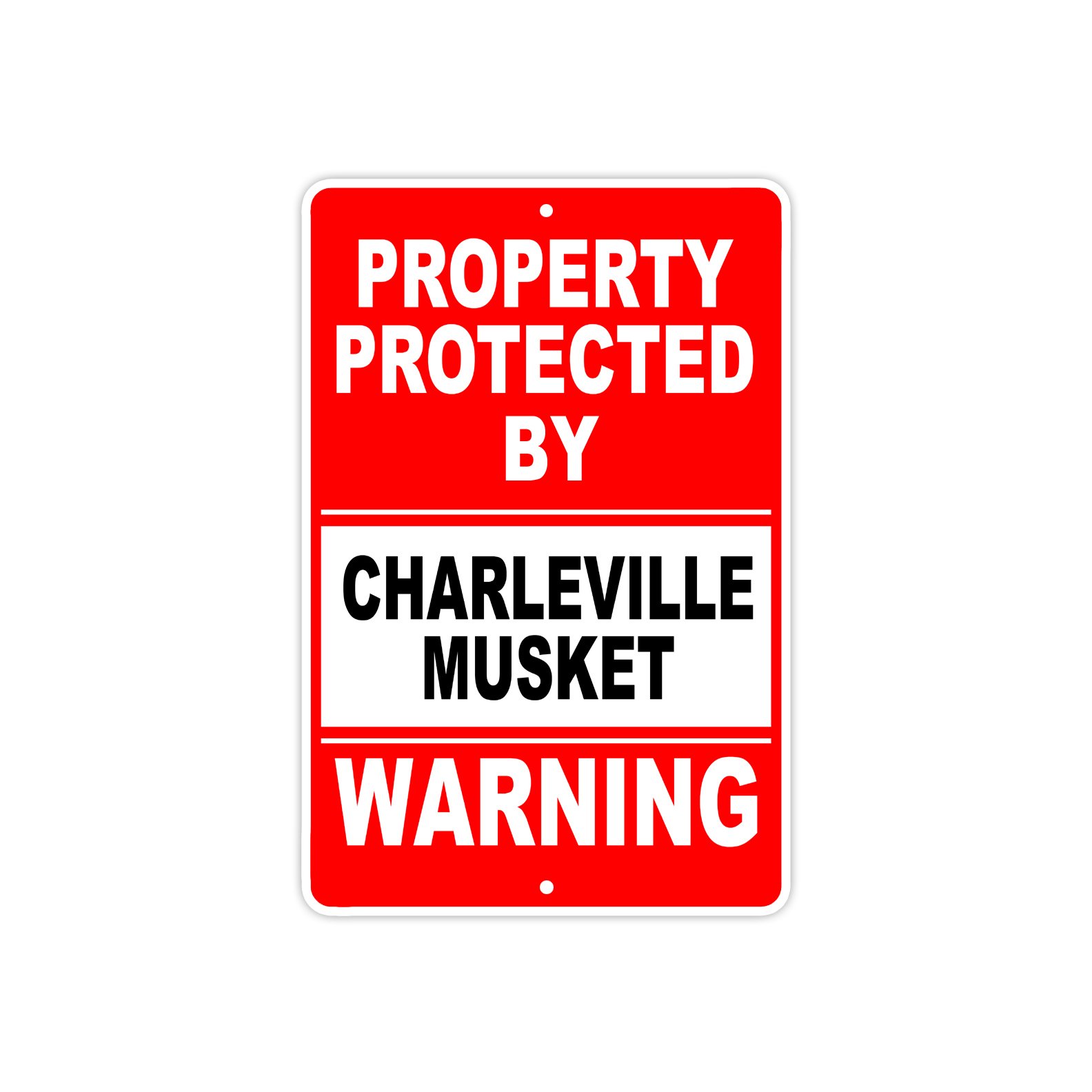 CHARLEVILLE Musket Gun Pistol Rifle Revolver Ammo Aluminum Sign 12x18 Inches - Perfect for Home, Office, or Man Cave Decor