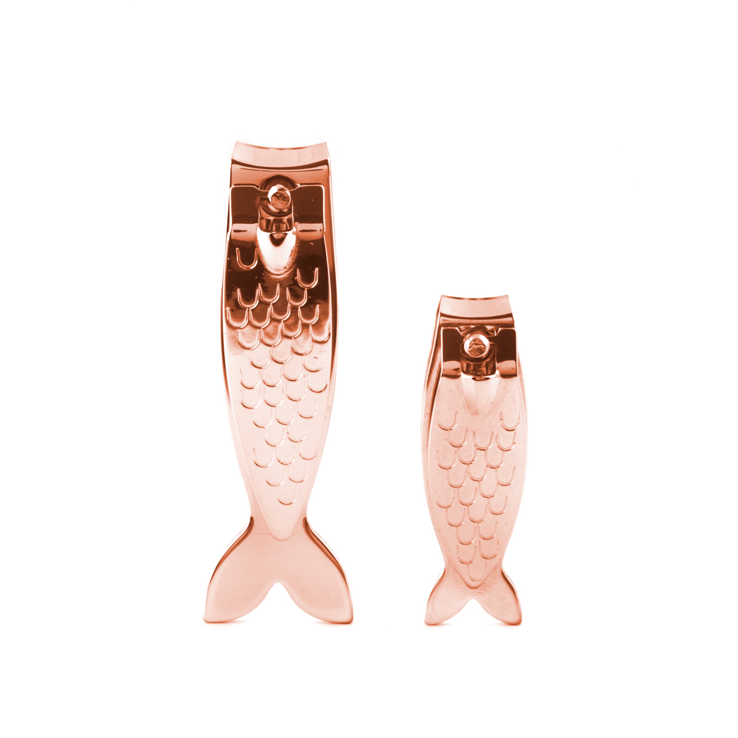 Premium Copper Fish-Shaped Nail Clippers Set - Big Fish & Little Fish Design - Durable Stainless Steel Blades - Perfect for Home, Travel & Gifts - Ideal for Manicures and Personal Grooming Kits