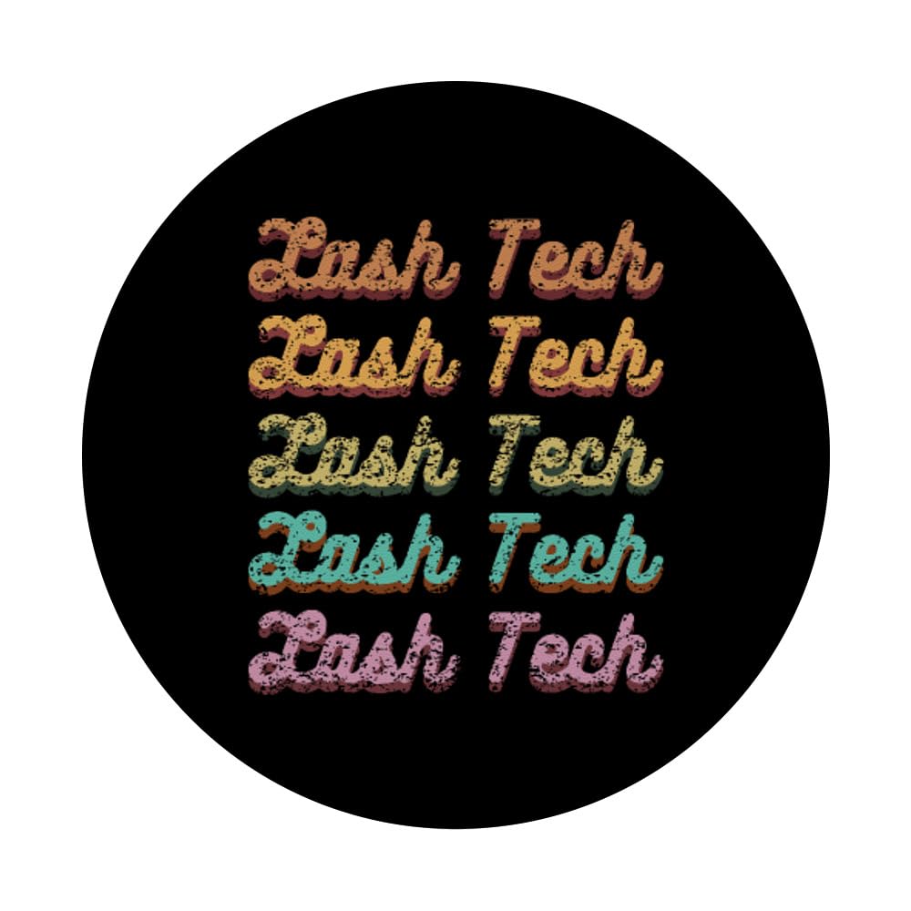 Vintage Lash Technician Retro PopSockets Standard PopGrip - Swappable Phone Grip & Stand for iPhone, Samsung & Smartphones - Perfect for Makeup Artists, Lash Techs & Beauty Professionals