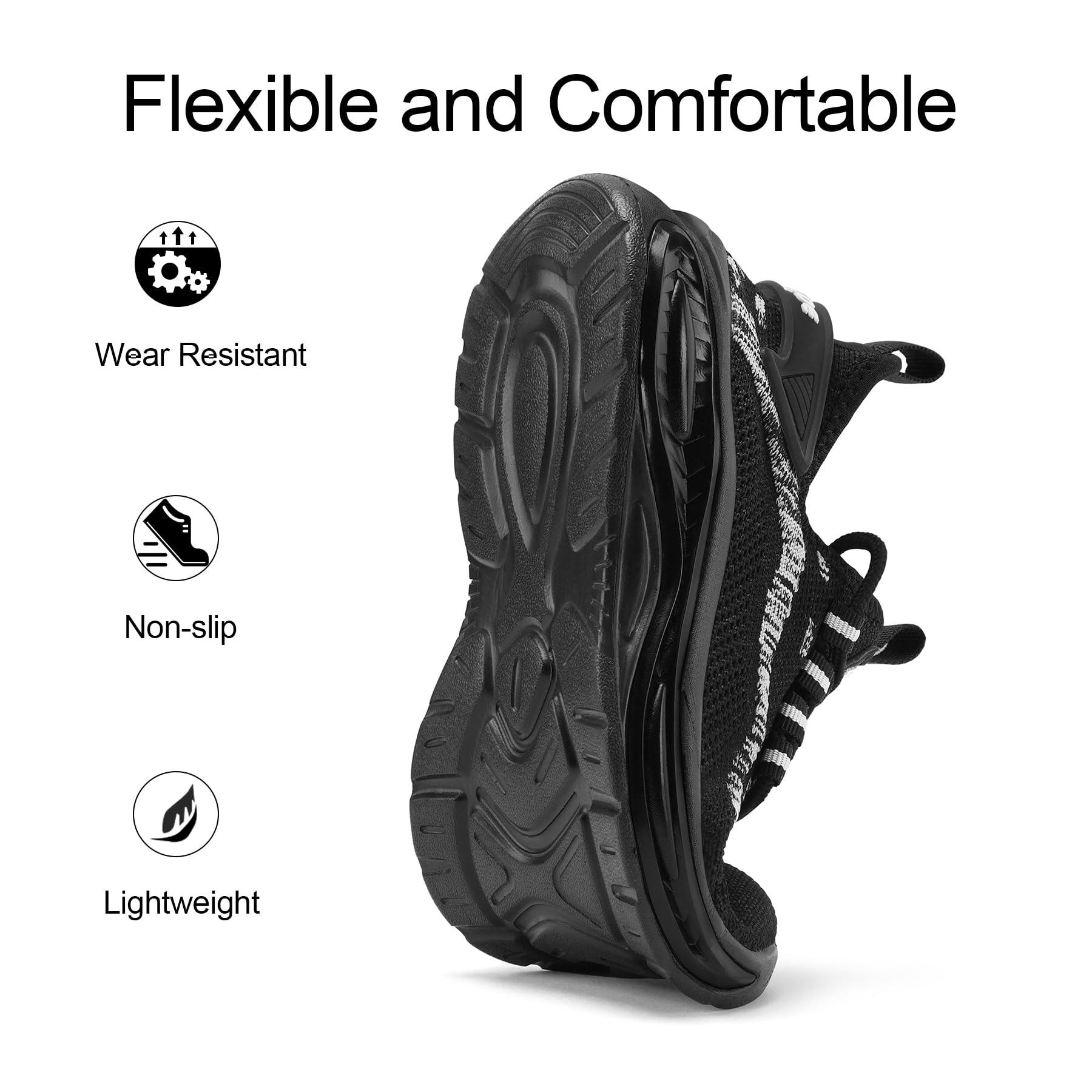 RUNSIDE Boys Girls Sneakers - Lightweight Breathable Lace Up Kids Tennis Shoes for Walking, Running & Gym - Comfortable Outdoor Sneakers for Little Kid Big Kid | Perfect for School, Playground & Daily Activities
