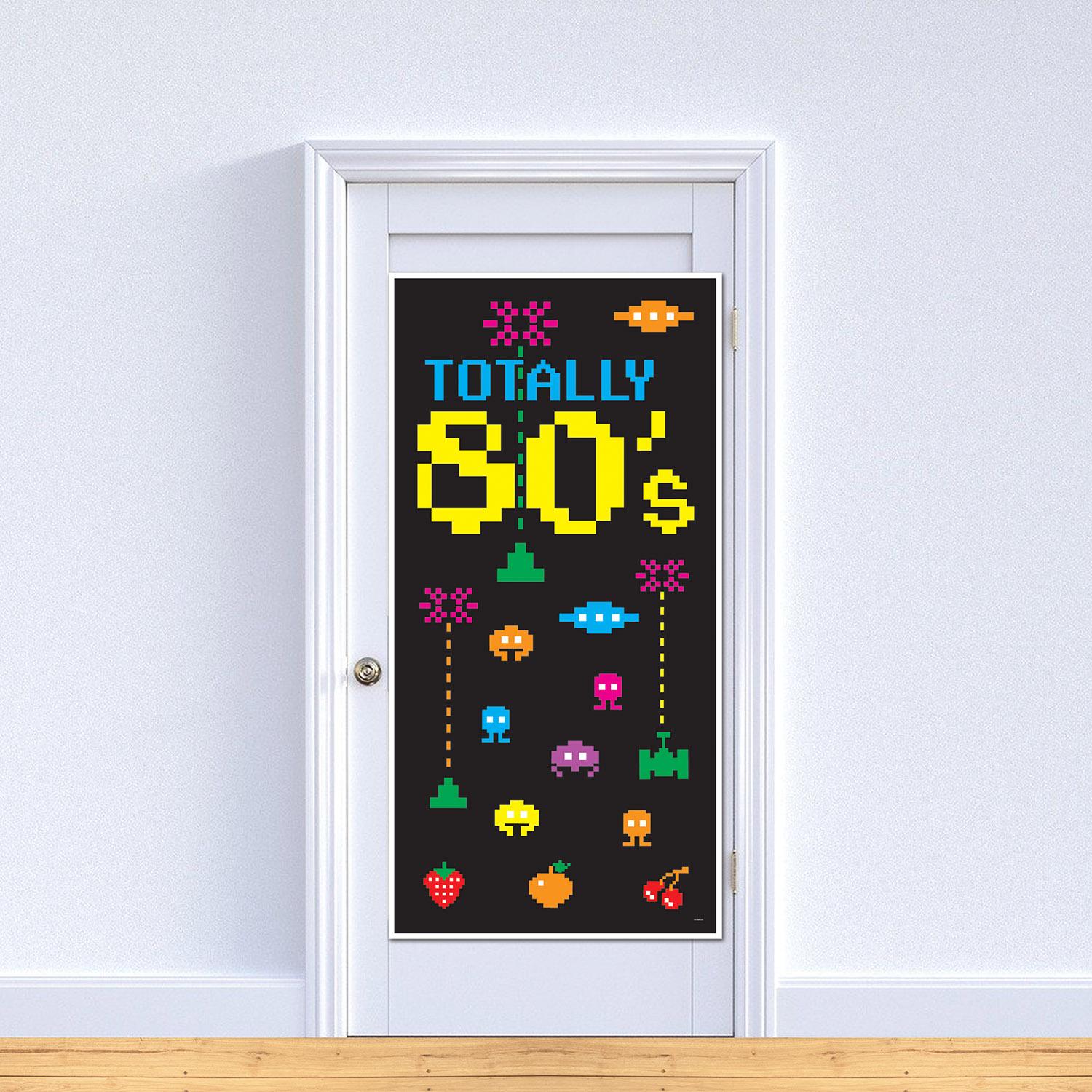 12 Pack Beistle 80's Themed Party Door Covers - Retro Disco Decorations for Birthday, Halloween & Theme Parties - Perfect for Home, Office & Event Decor