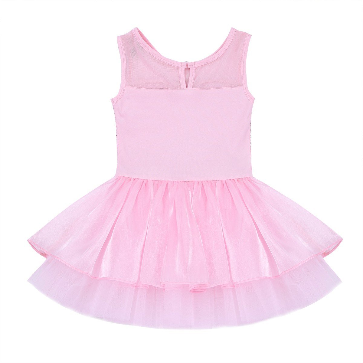 FEESHOW Girls Ballet Tutu Dress with Sequins - Leotard & Skirt Set for Dance Recital, Princess Costume, Birthday Party Outfit - Perfect for Ballet Class, Dance Performance & Dress-Up Play