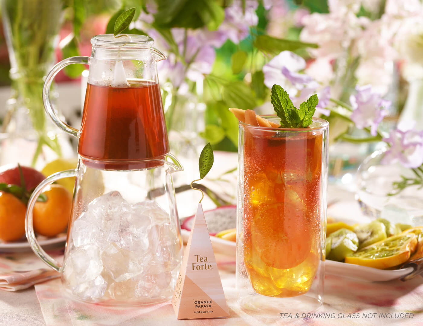 Premium Glass Iced Tea Pitcher Set with Lid & Spout - Perfect for Summer Drinks, Lemonade, and Iced Coffee - Ideal for Parties, BBQs, and Outdoor Entertaining