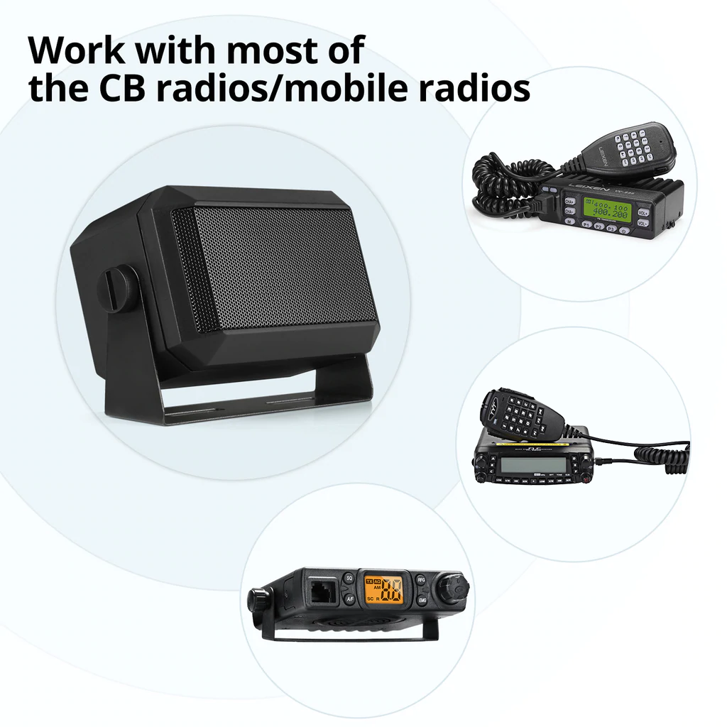 Radioddity CB Mobile Radio External Speaker for Car Truck Vehicle - High-Quality Sound for Clear Communication on the Road