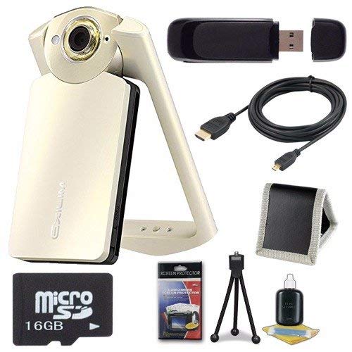 Casio EX-TR60 Selfie Camera Bundle - 16GB microSD Card, HDMI Cable, Card Reader & Starter Kit | Perfect for Vlogging, Travel Photography & Social Media Content Creation