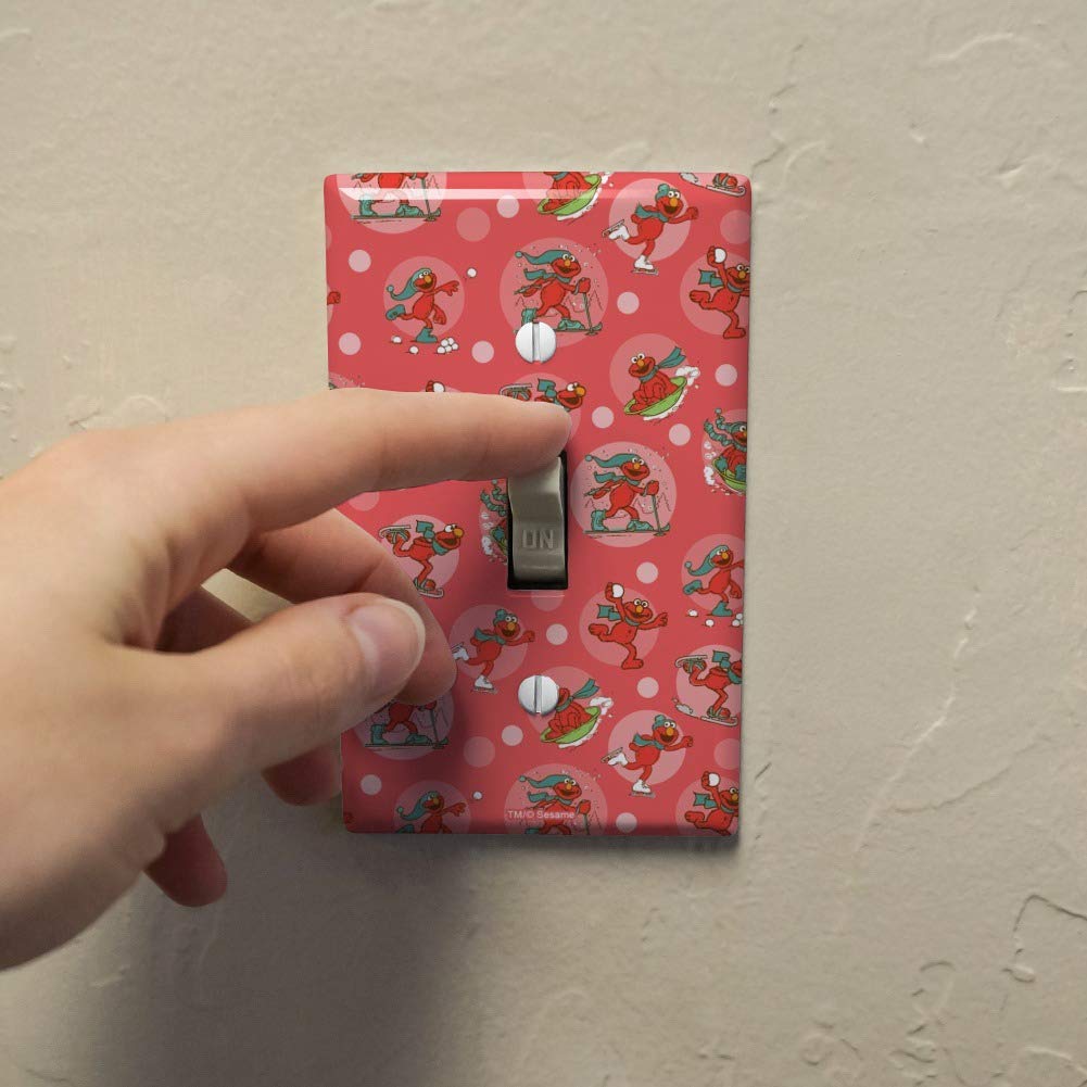 Sesame Street Holiday Elmo Plastic Wall Decor Light Switch Plate Cover - Cute Cartoon Character Design for Kids Room, Nursery, Classroom & Holiday Home Decor
