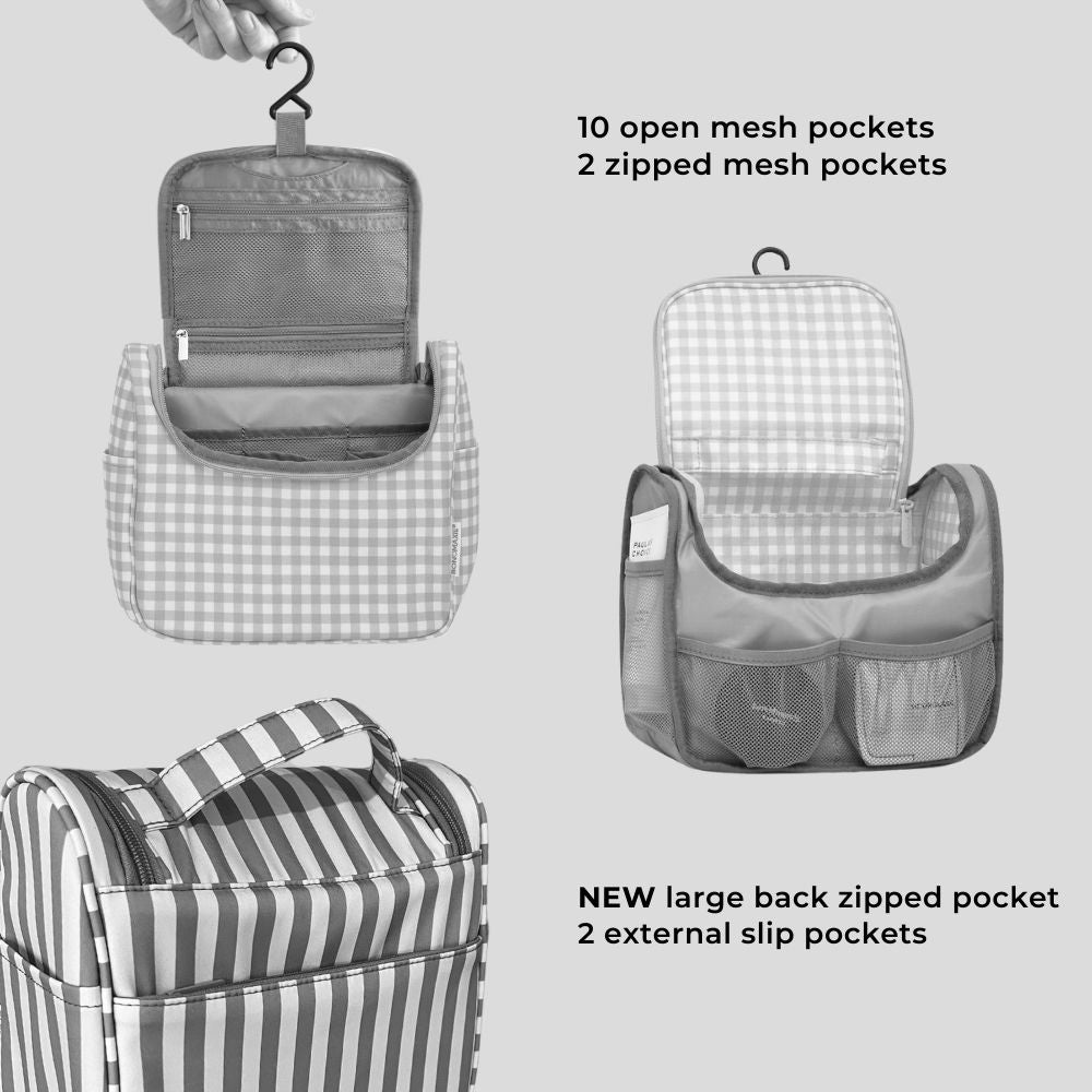 Bon Voyage Travel Toiletry Bag - Waterproof Hanging Cosmetic Organizer with Multiple Pockets | Perfect for Vacation, Camping & Business Trips