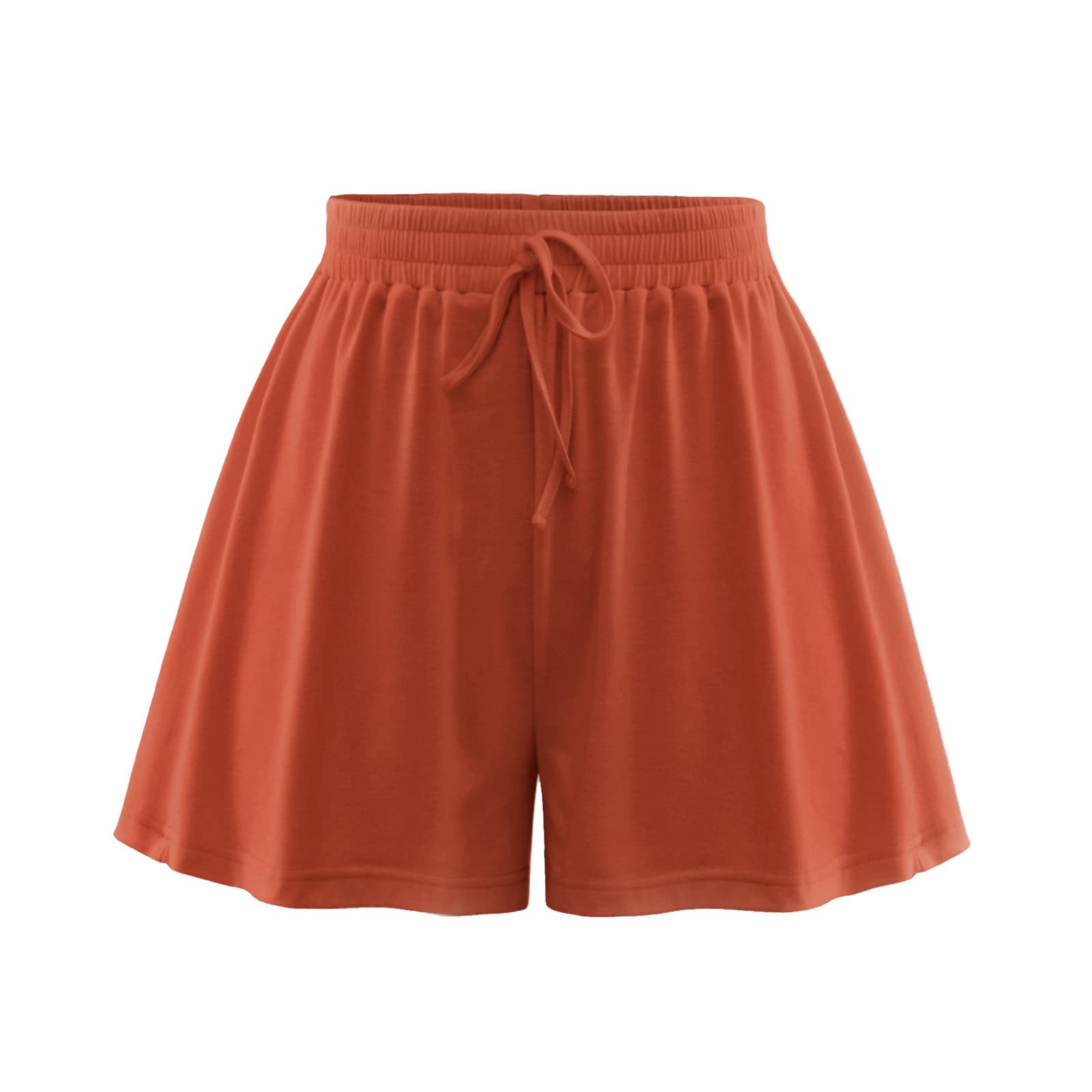 FRETRG Women's Casual Beach Shorts - Elastic Waist Drawstring Loose Flow Wide Leg Pants | Comfortable Summer Fashion for Travel, Vacation & Outdoor Activities