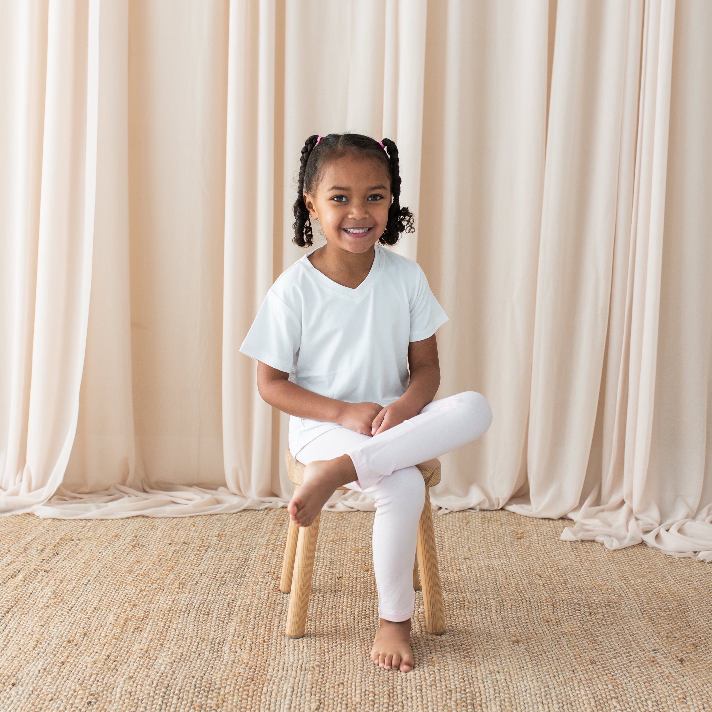 Soft & Stretchy Toddler Leggings with Sakura Floral Print - Comfortable Girls' Legwear for Playtime, Daycare & Spring Outfits
