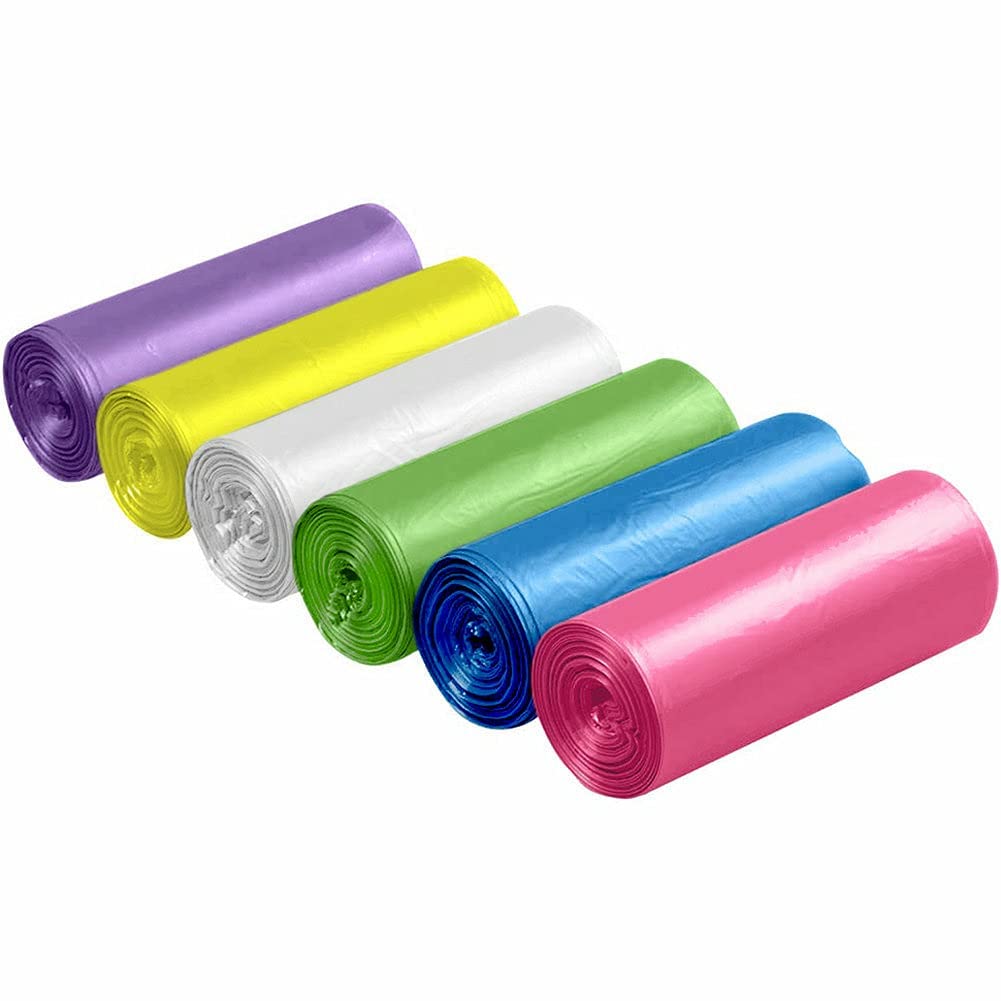 4 Gallon Small Trash Bags - Bathroom & Office Garbage Bags (4 Rolls, Colored) | Perfect for Bathroom Trash Cans, Office Waste Bins & Small Spaces
