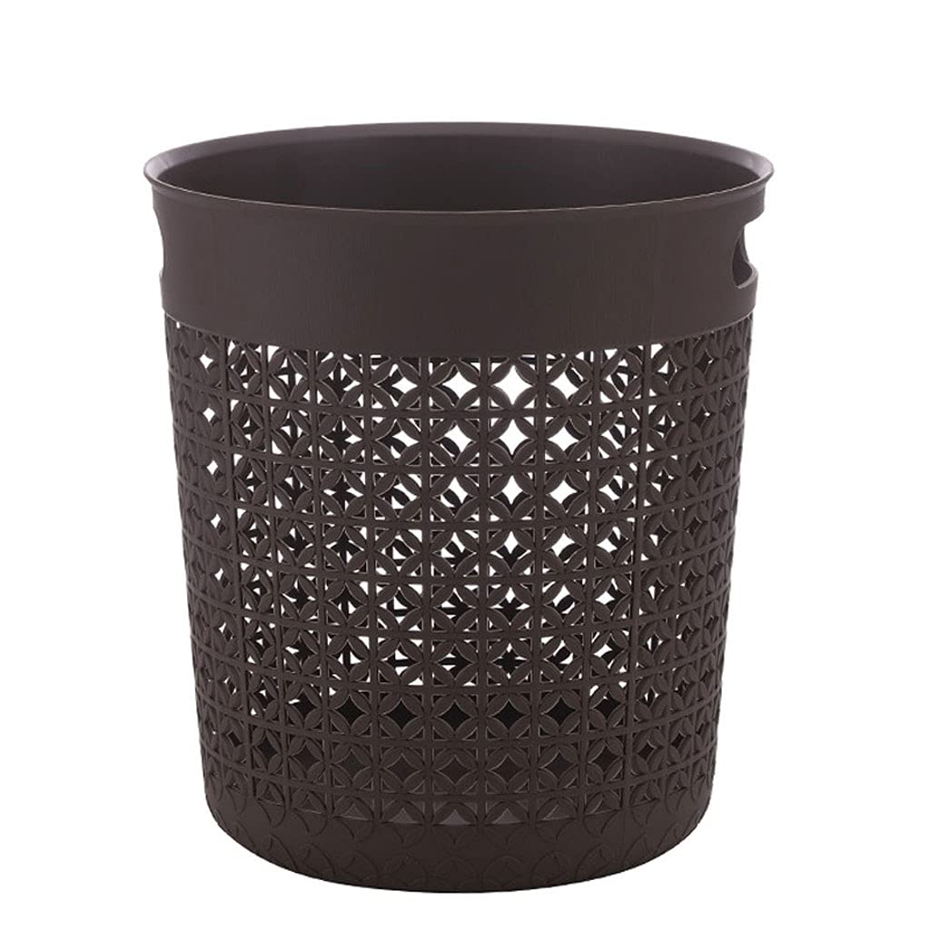 TOMYEUS 10L Kitchen Trash Can with Lid - Stainless Steel Household Garbage Bin for Bedroom, Living Room, Office - Space Saving Indoor Waste Basket for Home & Office Use (Black) - Perfect for Kitchen Counter, Bathroom, Dorm Room Organization