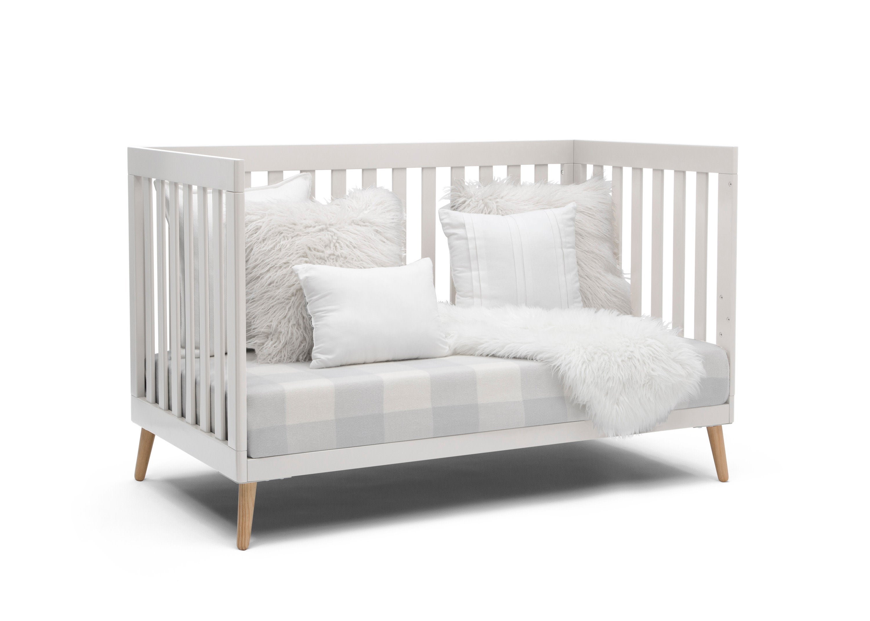 Essex 4-in-1 Convertible Baby Crib - Toddler Bed, Daybed & Full-Size Bed Conversion - Safe Nursery Furniture for Newborns & Kids - Perfect for Bedrooms, Daycare & Guest Rooms