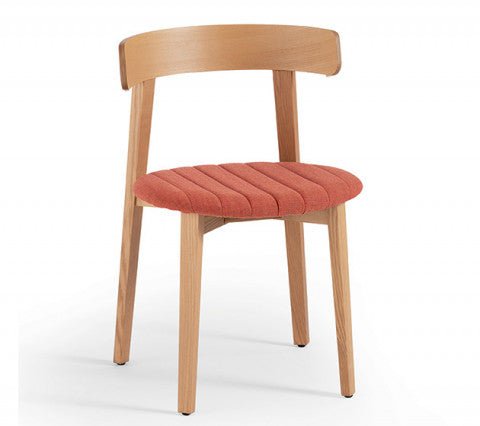 Mid-Century Modern Maya S L TS Side Chair - Solid Wood Dining Chair for Kitchen, Office & Living Room - Stylish & Comfortable Seating Solution