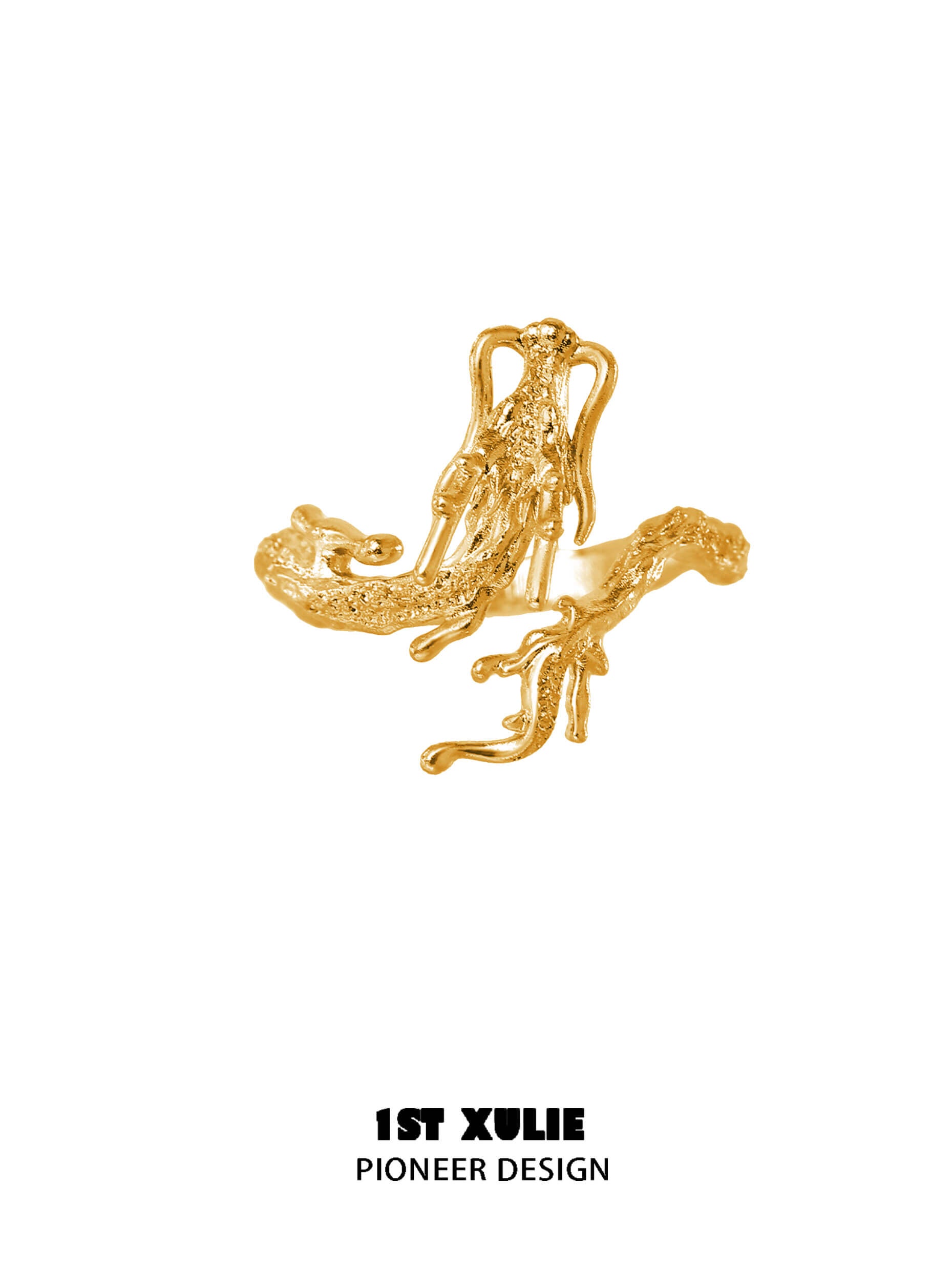 Loong S925 Sterling Silver Gold Dragon Ring for Men & Women - Elegant Chinese Dragon Jewelry for Gifts, Weddings & Special Occasions