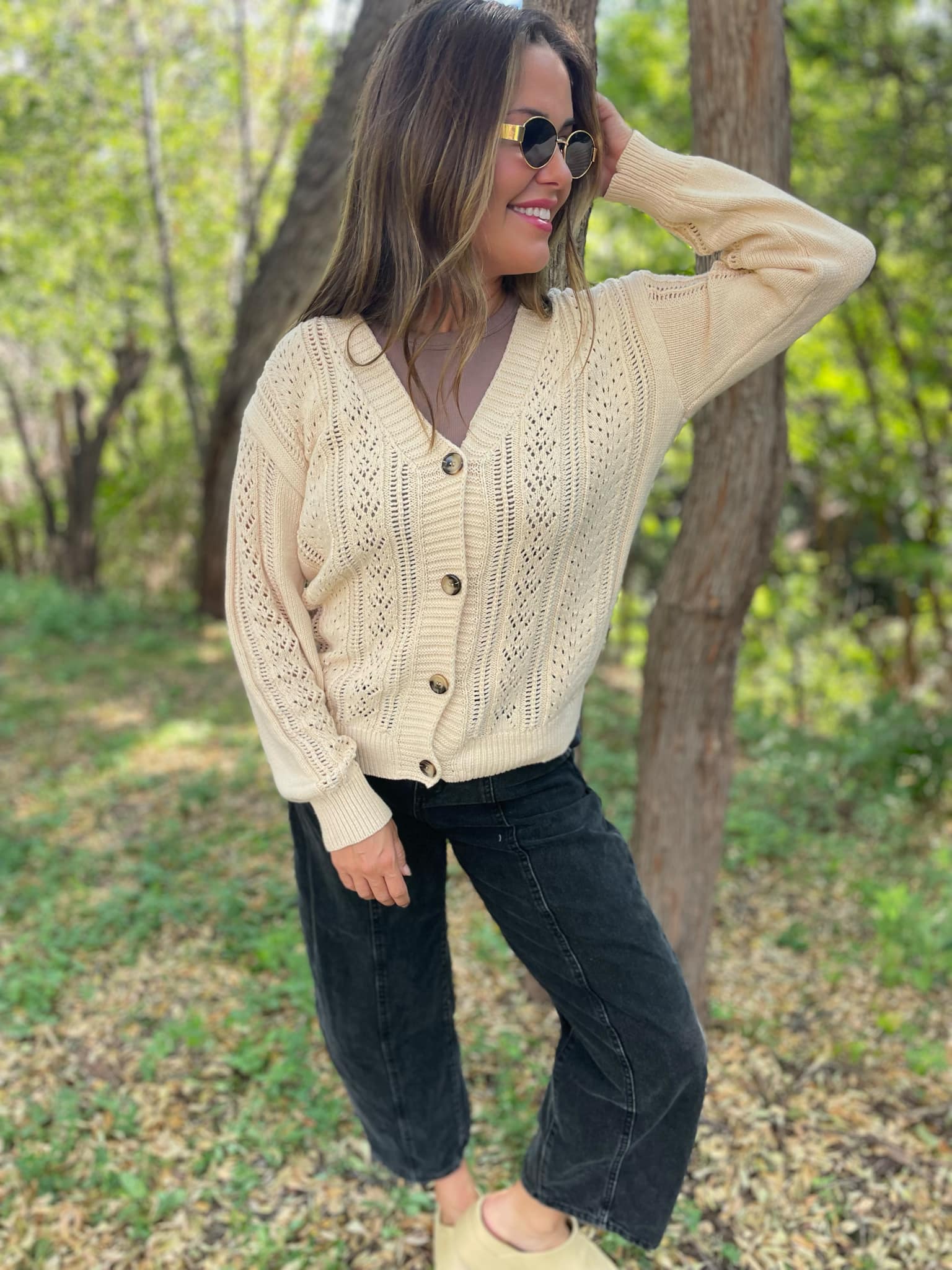 PREORDER: Austin Button Cardigan for Women - 4 Color Options (Beige, Black, Navy, Gray) | Cozy Fall & Winter Layering Piece for Office, Dates & Casual Outings