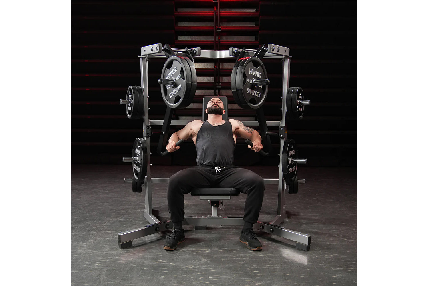 Hammer Strength Plate Loaded Iso-Lateral Wide Chest Press Machine - Gym Strength Training Equipment for Home & Commercial Use - Perfect for Chest Workouts, Bodybuilding & Fitness Training