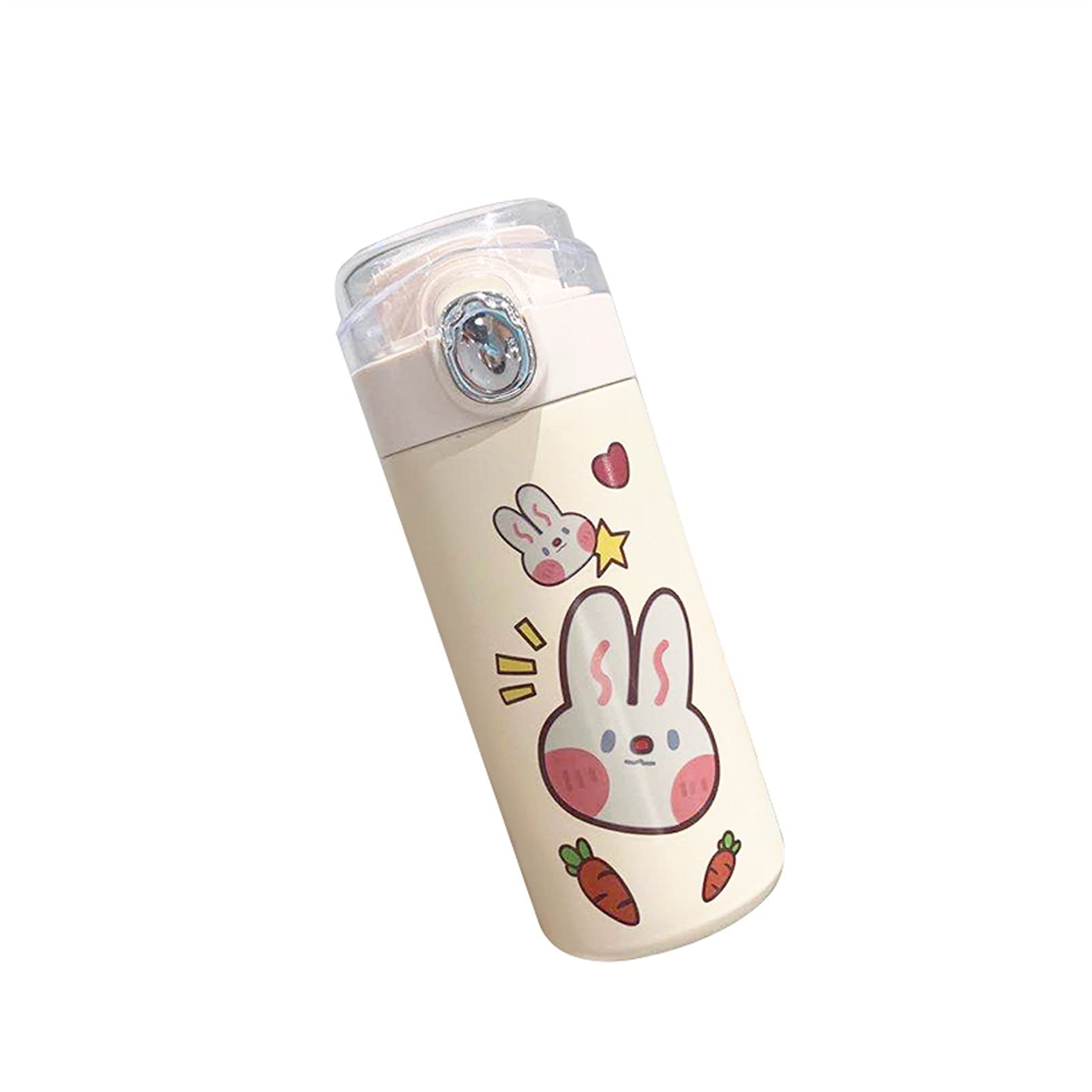 Cute Bear Insulated Thermos Cup - 320ml Stainless Steel Vacuum Flask for Coffee, Tea & Milk - HAOHAOMAI Travel Mug - Perfect for Office, School & Outdoor Activities (Size D)