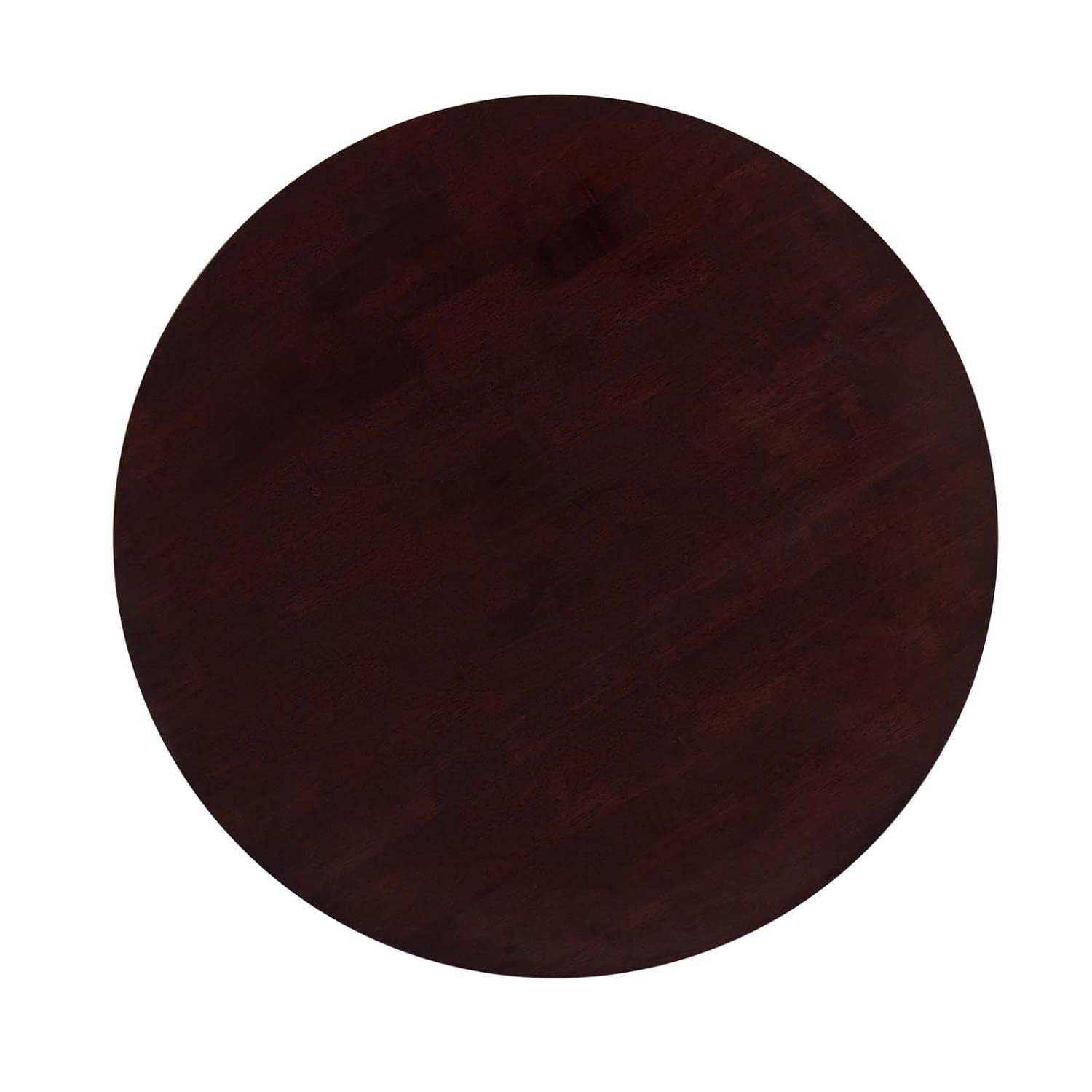 Modway Vision 35 Inch Round Dining Table in Cappuccino Finish - Perfect for Small Spaces, Kitchen Nooks & Cozy Breakfast Areas