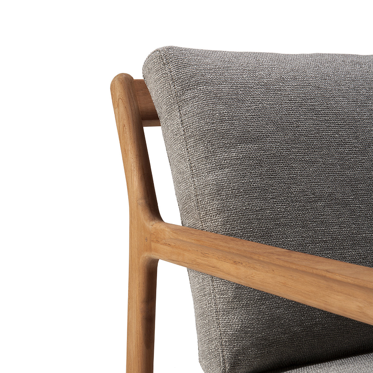 Outdoor 4-Seater Sofa with Jack Fabric - Teak & Mocha Color - Perfect for Patio, Garden, and Poolside Relaxation