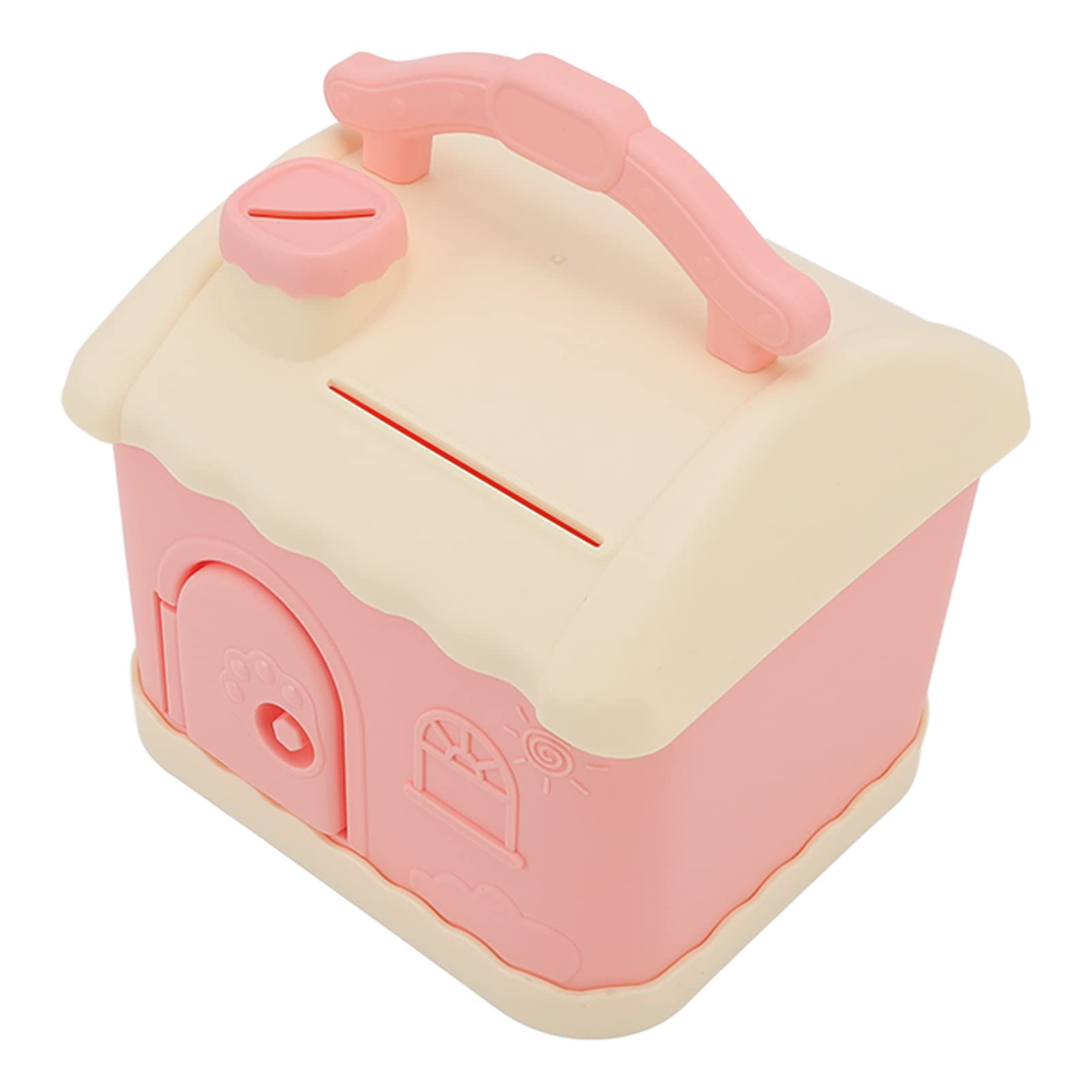Pink Piggy Bank for Kids - Cute House-Shaped Money Saving Box for Cash & Coins | Perfect Gift for Children's Savings & Financial Education
