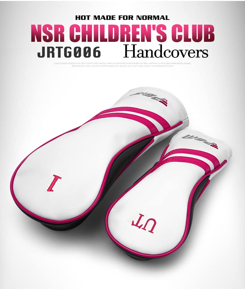 PGM Junior Golf Club Complete Set - Right Handed 6-Piece Youth Golf Clubs for Kids (Driver, Hybrid, 7 & 9 Irons, Wedge, Putter) with Stand Bag & 2 Headcovers - Perfect for Boys & Girls Learning Golf | Ideal for Backyard Practice, Driving Range & Junior Tournaments