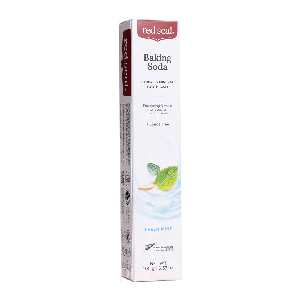Red Seal Natural Toothpaste with Baking Soda - 100g | Fluoride-Free & Whitening | Fresh Breath for Daily Oral Care