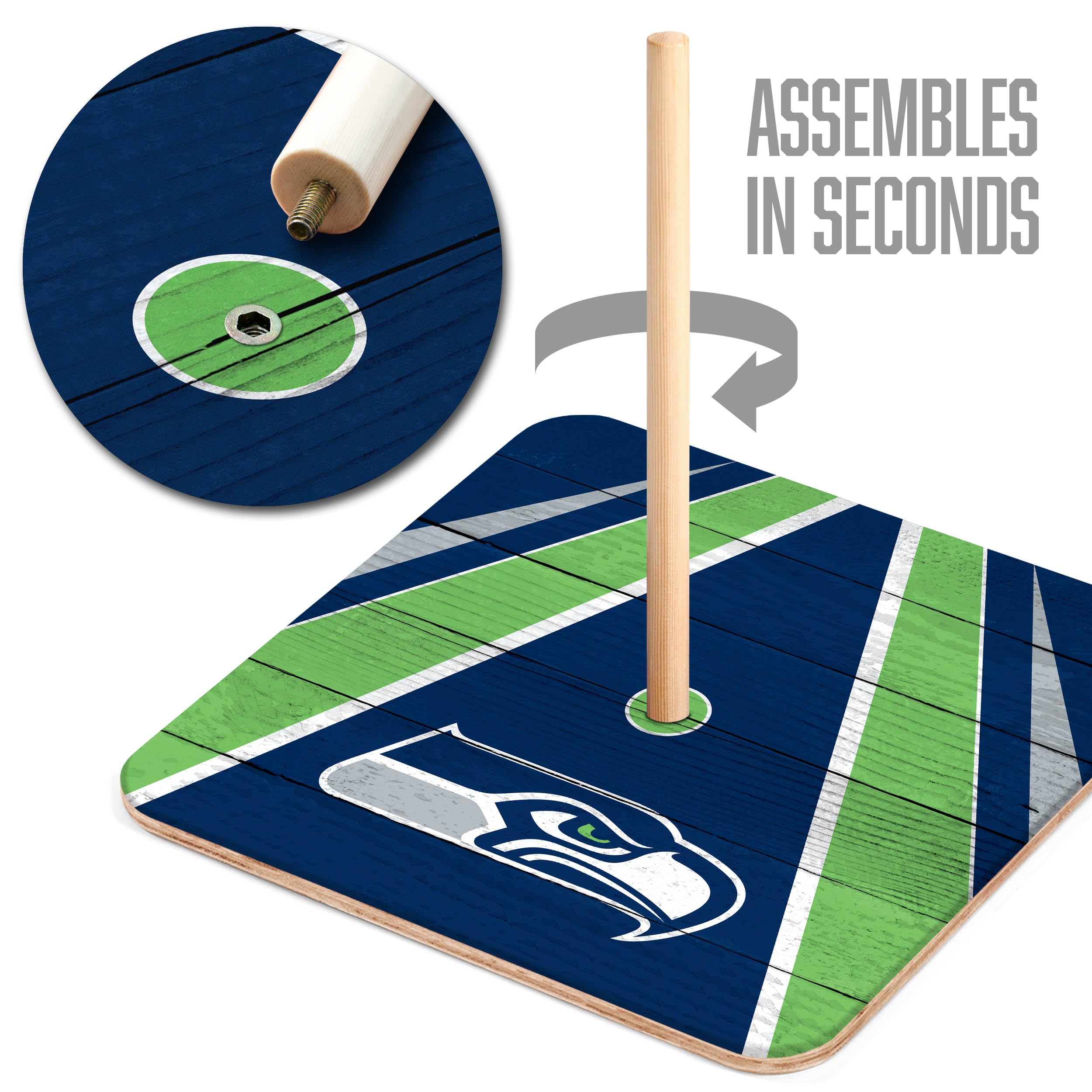 YouTheFan NFL Seattle Seahawks Horseshoe Bags - Officially Licensed Football Team Tote & Grocery Bag - Perfect for Game Day, Shopping & Beach Outings